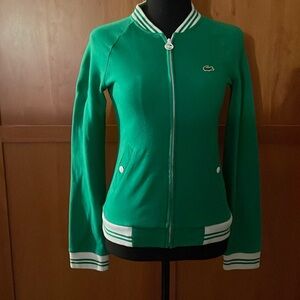 Lacoste full zip up sweatshirt with button pockets